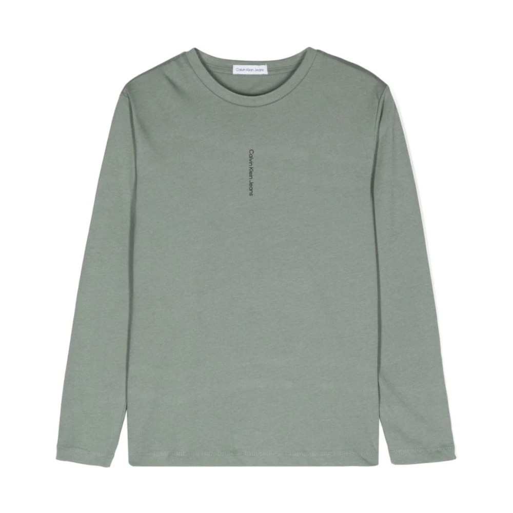 Calvin Klein Jeans Grön Barn T-shirt med Logotyptryck Green, Pojke