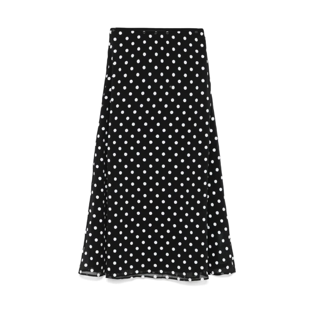 Rotate Birger Christensen Pailletten Polka Dot Chiffon Rok Black Dames
