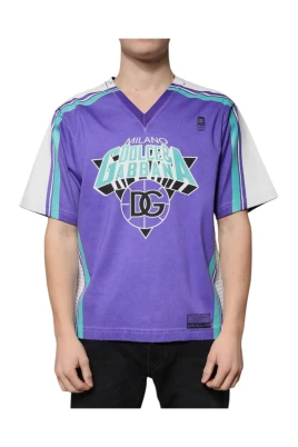Lila Logo Jersey Bomull T-shirt