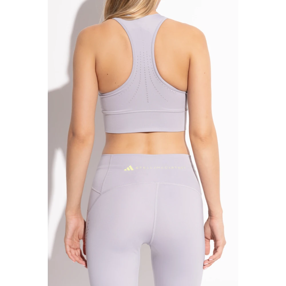 adidas by stella mccartney Training Top met Logo Gray Dames