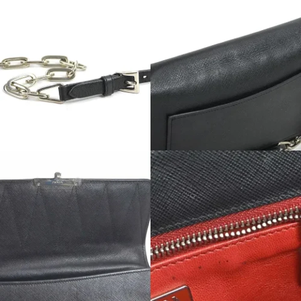 Prada Vintage Pre-owned Leather prada-bags Black Dames