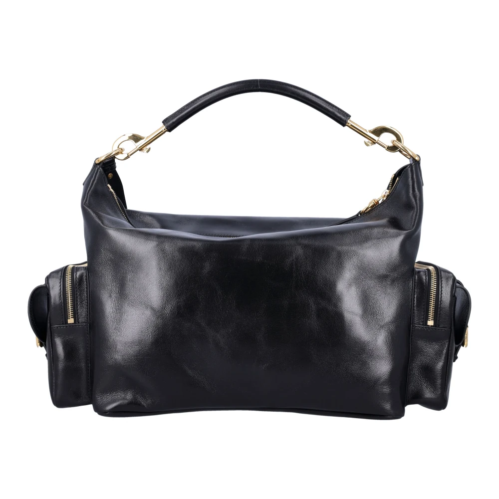 Chloé Zwarte Glanzend Leren Cameratas Black Dames