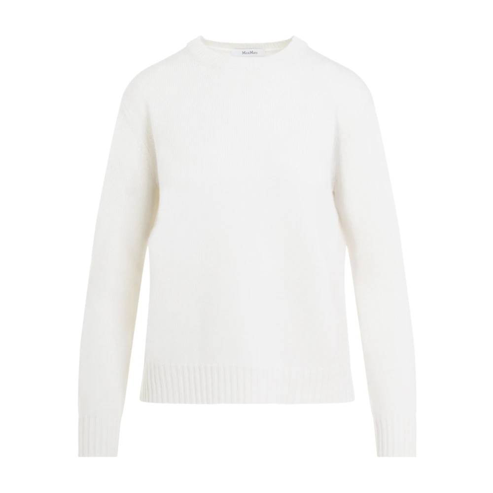 Max Mara Crewneck Sweater Cream Viglio Style White Dames