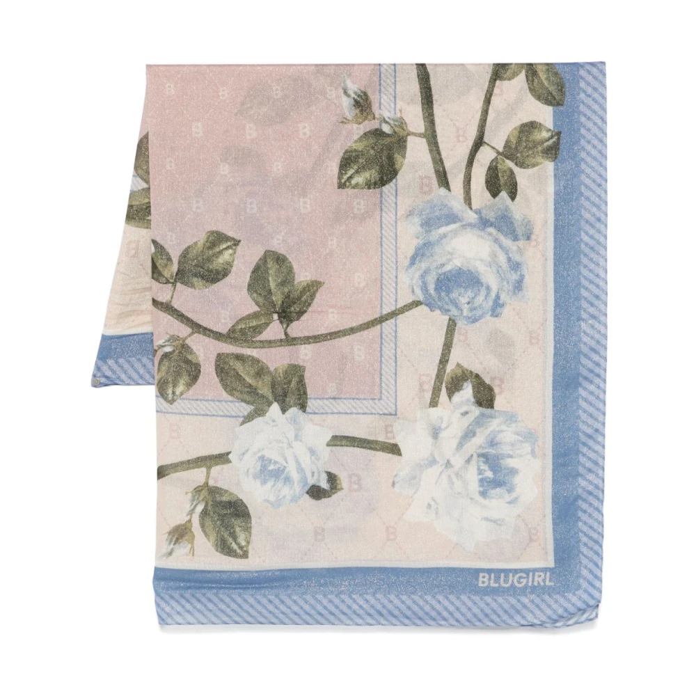 Blugirl Vierkante Sjaal met Lurex Detailing Multicolor Dames