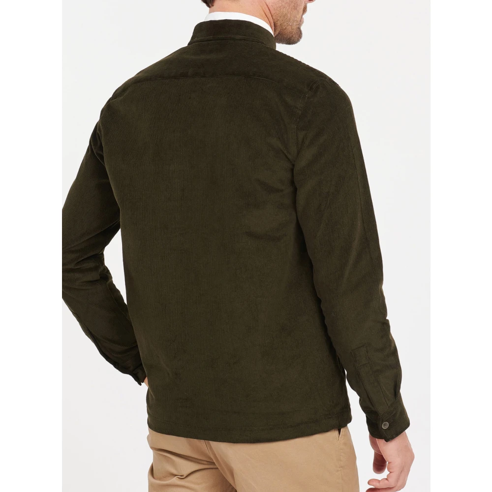 Barbour Groene Cord Overshirt Jas Stijlvol Verfijnd Green Heren