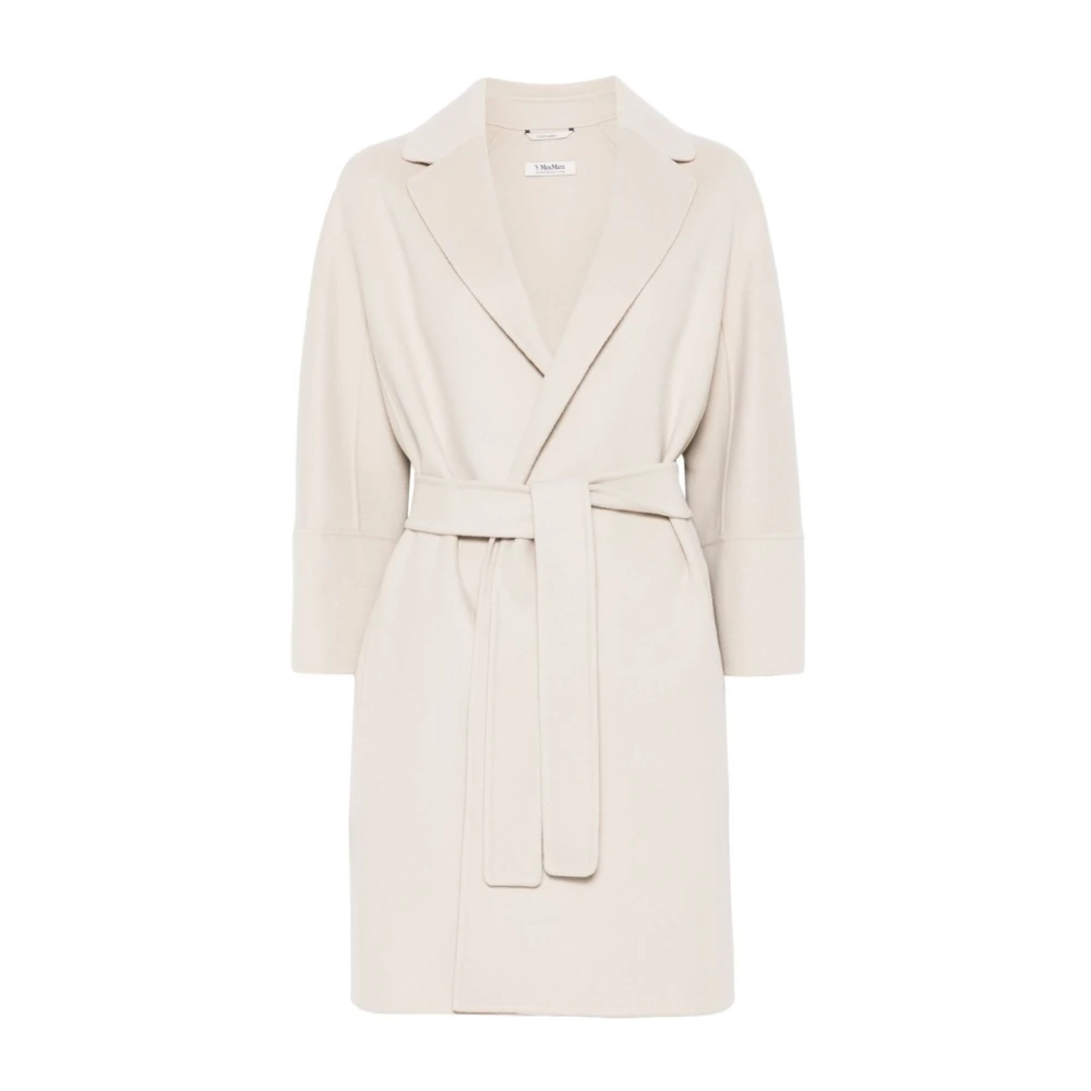 Max Mara Beige Wolceintuur Jas Beige Dames