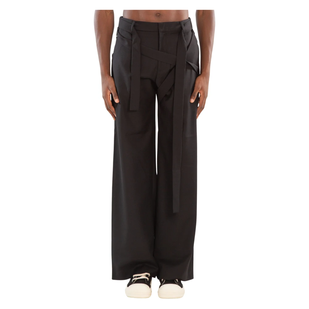 Heliot Emil Op maat gemaakte Aegis Straps Broek in Nero Black Heren