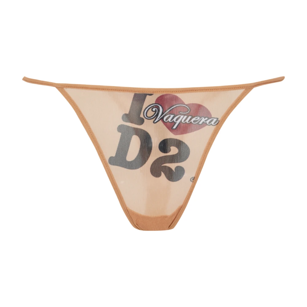 Dsquared2 Donna Beige Mutande, L, New,
