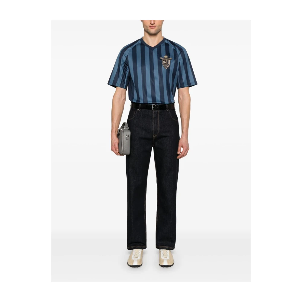 Fendi Blauwe T-shirts en Polos Blue Heren