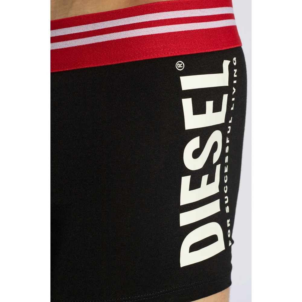 Diesel Umbx-Damien boxershorts met logo Black Heren