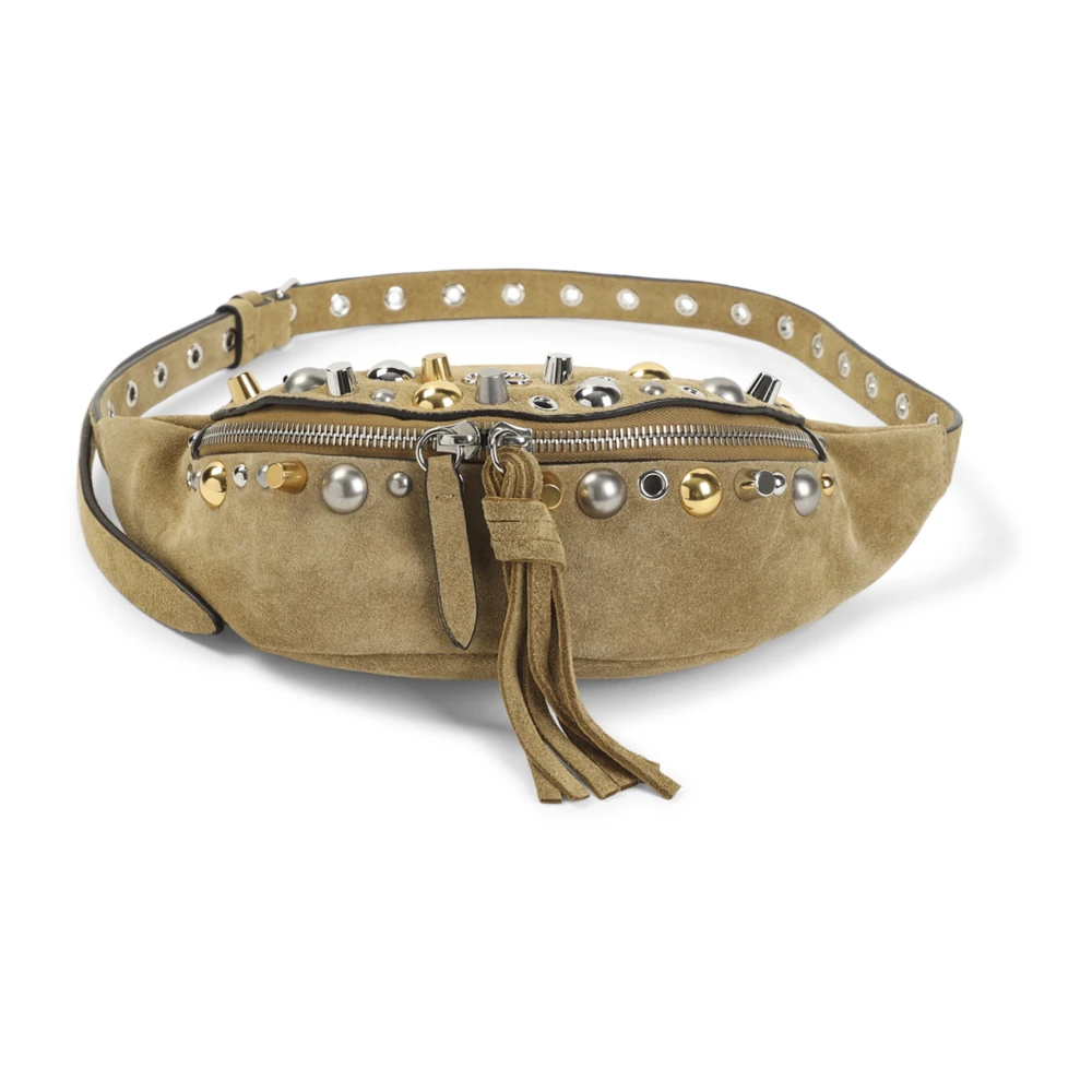 Valentino Garavani Men's Beige Nellcôte Suede Belt Bag