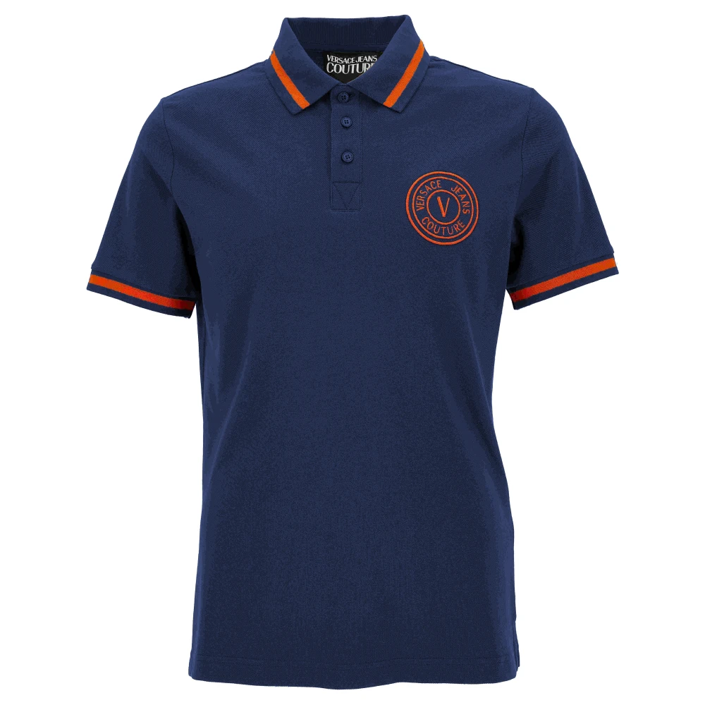 Versace Jeans Couture Polo Shirt Collectie Blue Heren