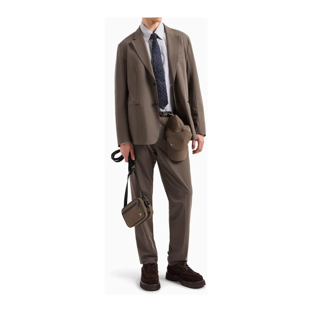 Emporio Armani Klassieke Bruine Blazer voor Mannen Brown Heren