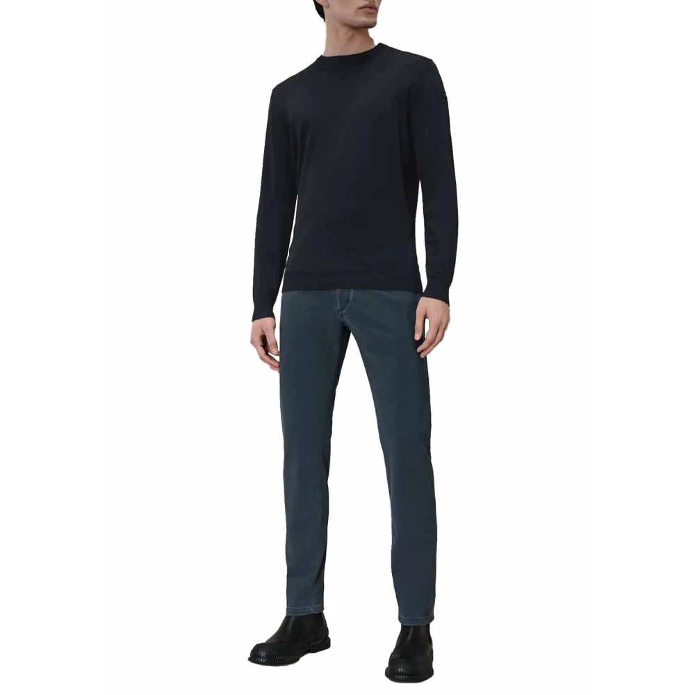 RRD Blauwe Ronde Gebreide Trui Blue Heren