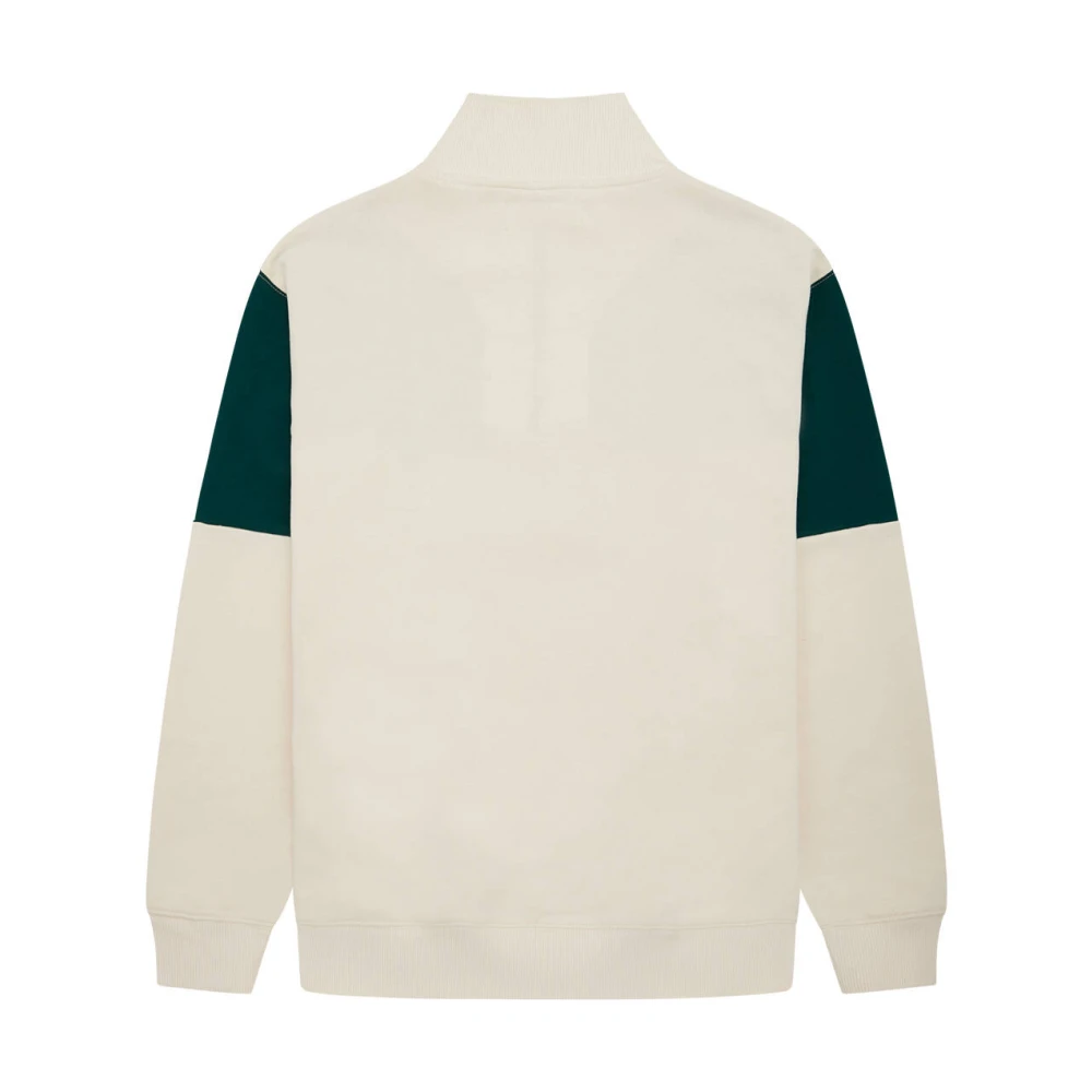 Woodbird Casual Sweatshirt Half Zip Stijl Beige Heren
