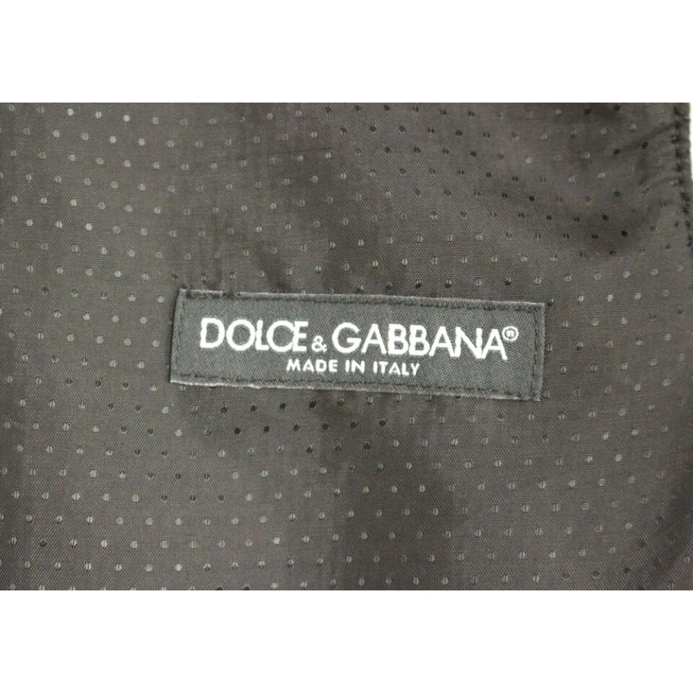 Dolce & Gabbana Elegante Grijze Wollen Blend Jurk Vest Gray Heren
