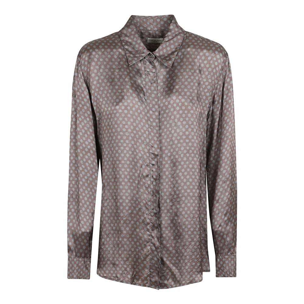 Dries Van Noten Roze Clavel Tris Shirt Brown Dames