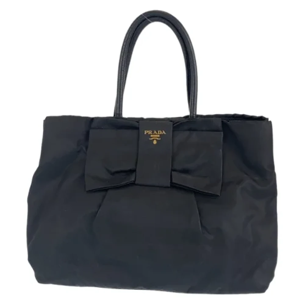 Prada Vintage Pre-owned Canvas prada-bags Black Dames