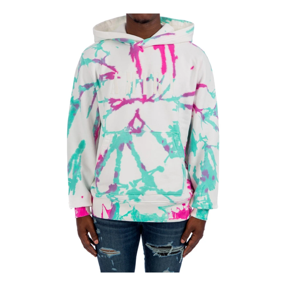 Amiri Tie-Dye Hoodie Sweatshirt met Logo Detail Multicolor Heren
