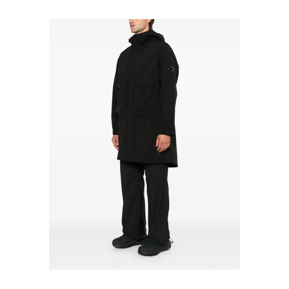 C.P. Company Stijlvolle Lange Jas voor Mannen Black Heren