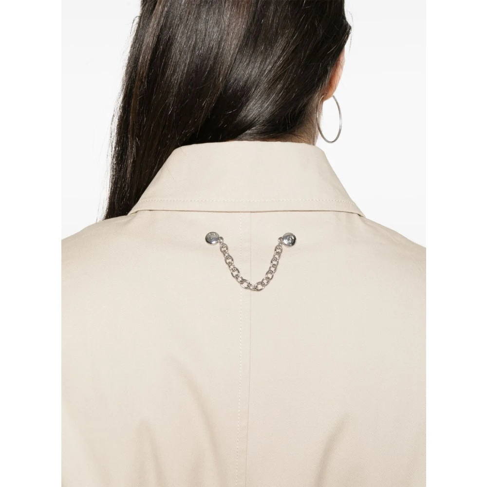 Moschino Ketting Link Trench Coat Beige Dames