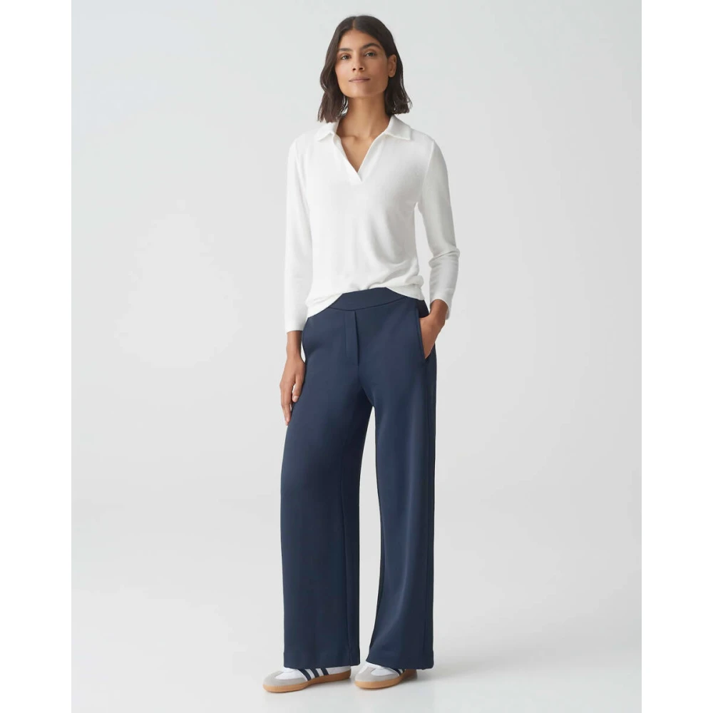 Opus Elegante Palazzo Broek Blue Dames