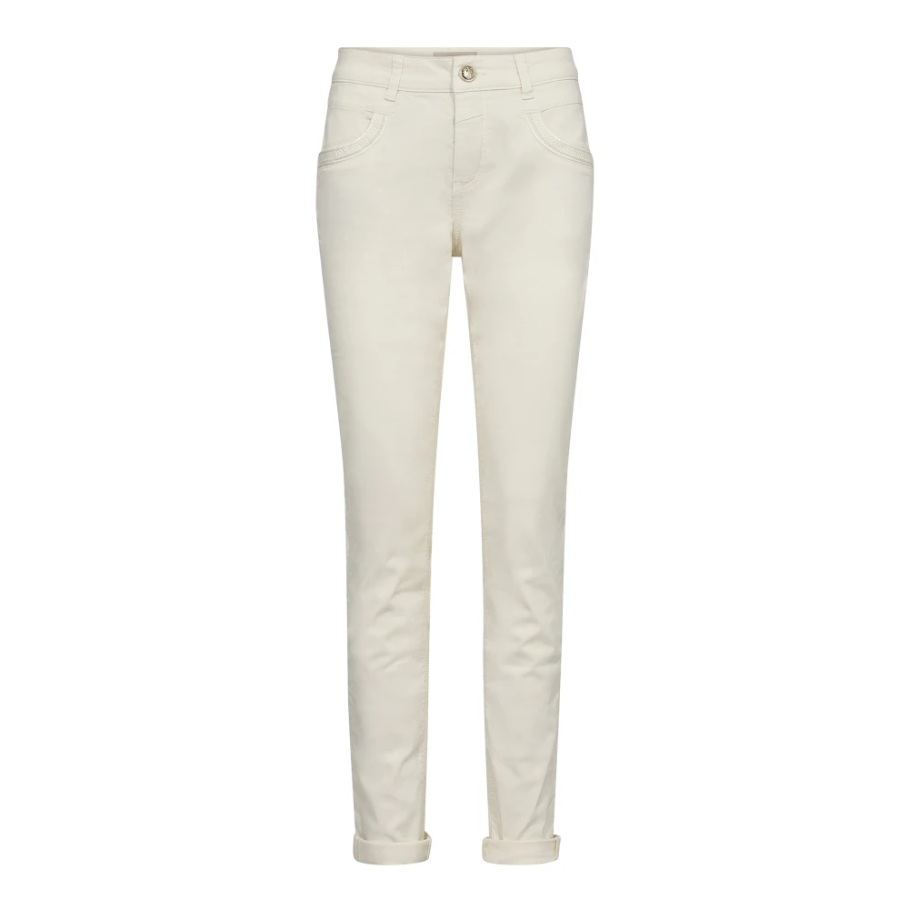 Mos Mosh Women's Beige Chinos, W33, Naomi Treasure Trousers In Ecru