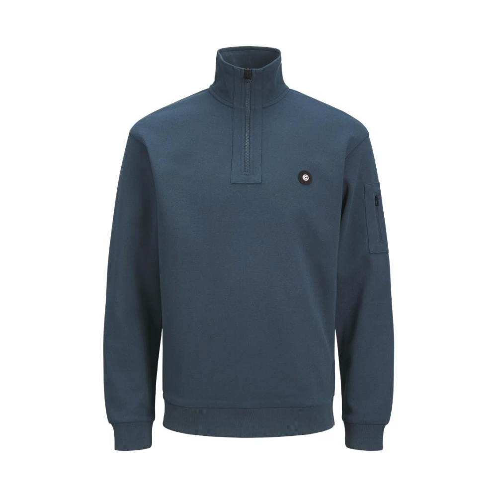 Jack & jones Half Zip Sweatshirt Midnight Navy Blue Heren