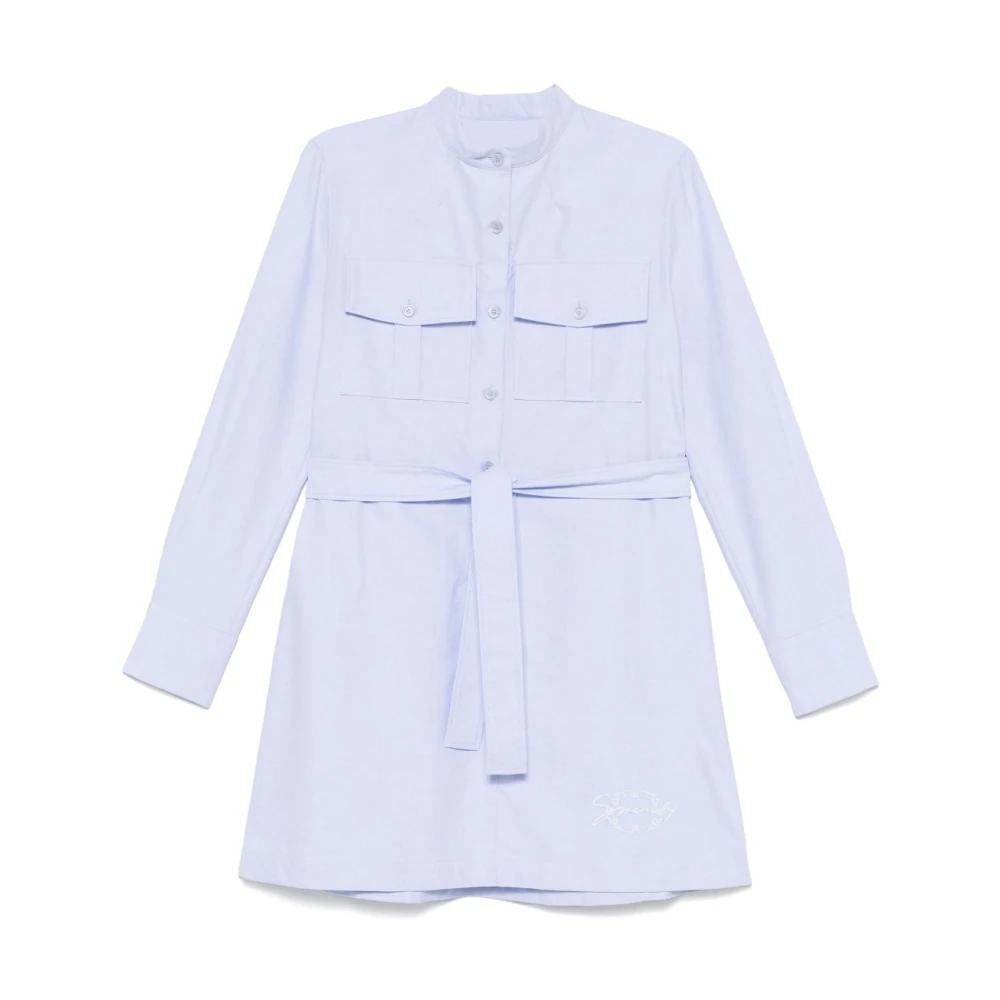 Givenchy Overhemdjurk met knopen en zakken Blue Dames