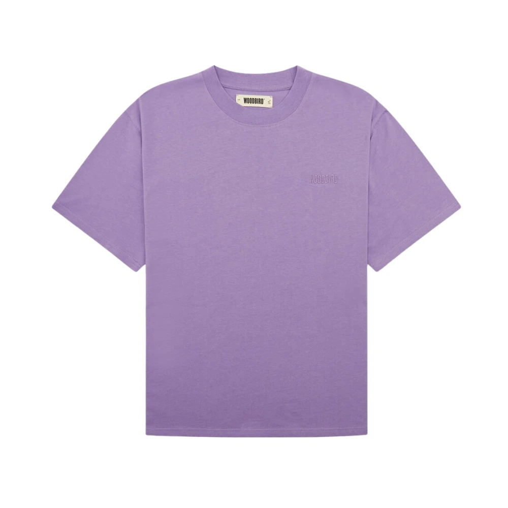 Woodbird Korte Mouw T-shirt Purple Heren