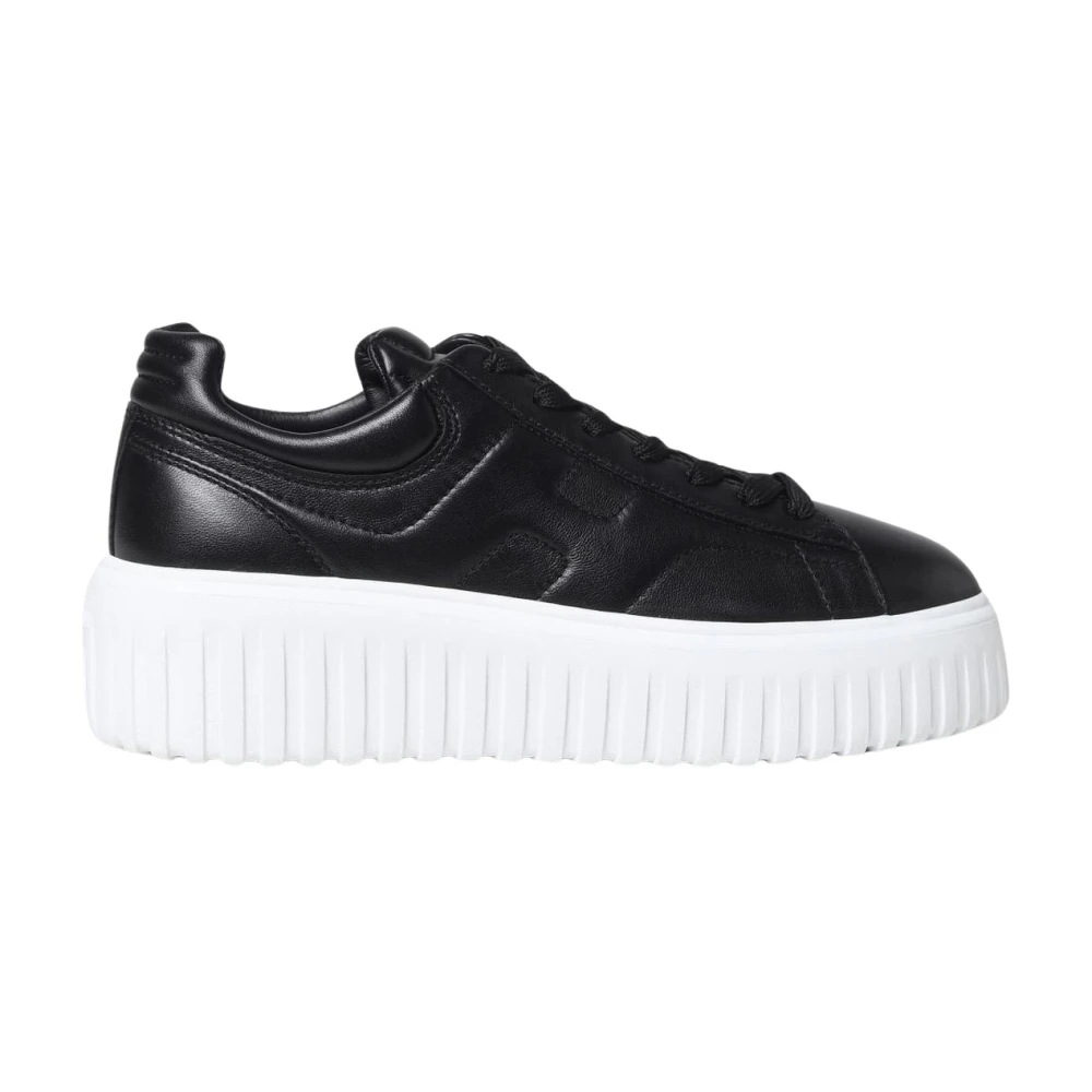 Hogan Platform Leren Sneakers Dames Schoenen Zwart