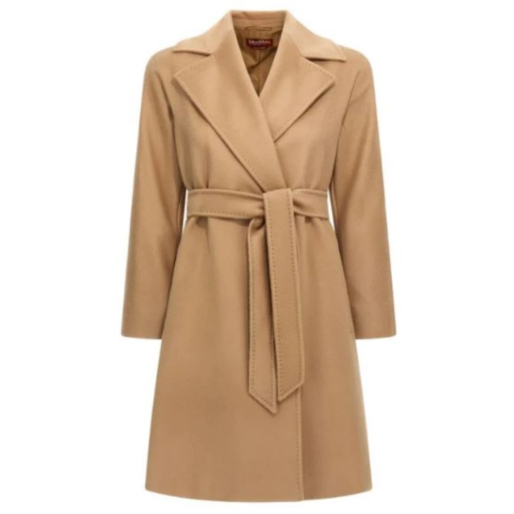 Max Mara Studio Coats - Female - Belted Coats - Brown - 3XS - Coats