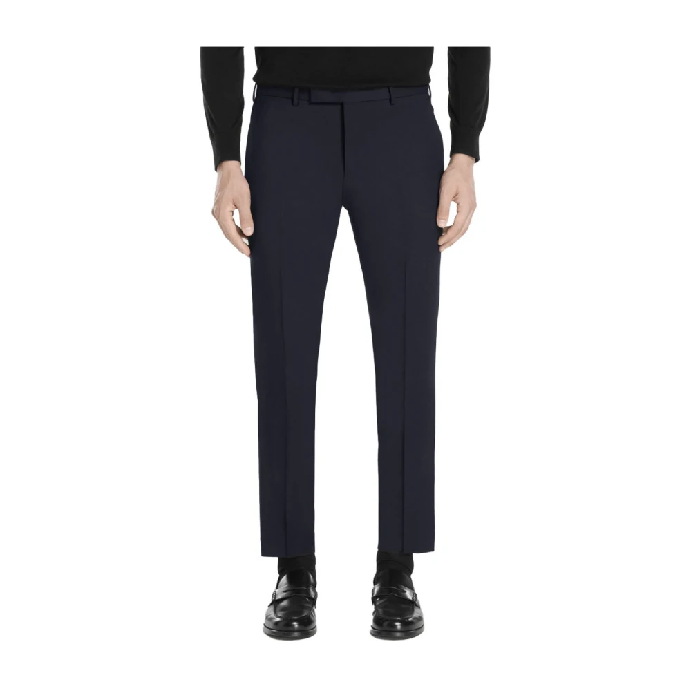 PT Torino Elegante Wol Skinny Enkellange Broek Blue Heren