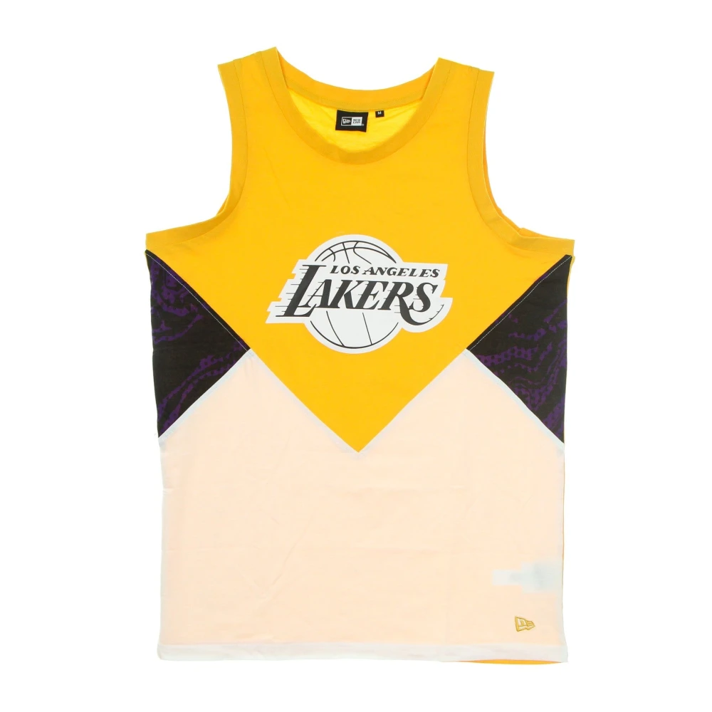 New era NBA Oil Slick Tank Loslak Goud Wit Multicolor Heren