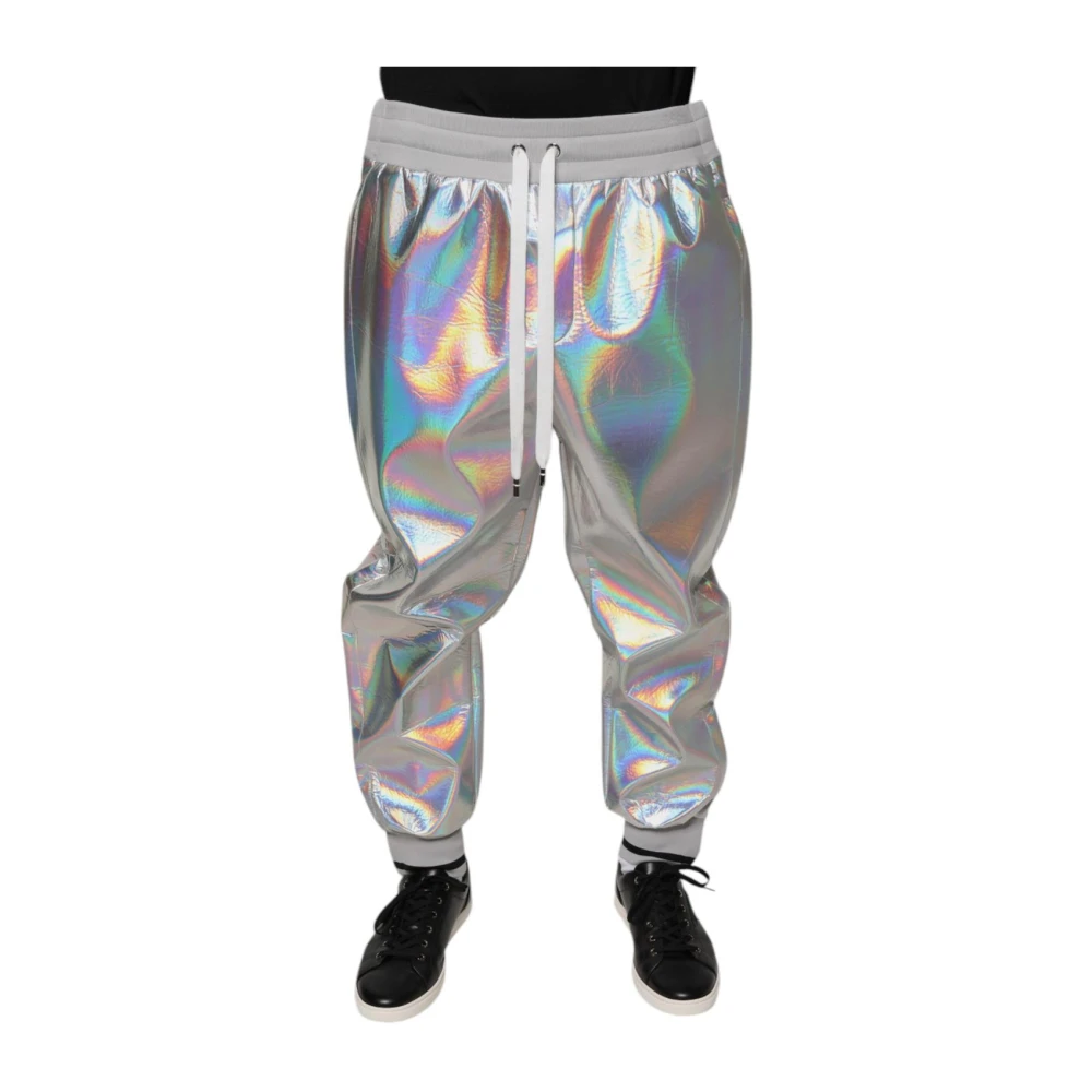 Dolce & Gabbana Holographic Jogger Joggers - Male - Sweatpants - Gray - L - Trousers