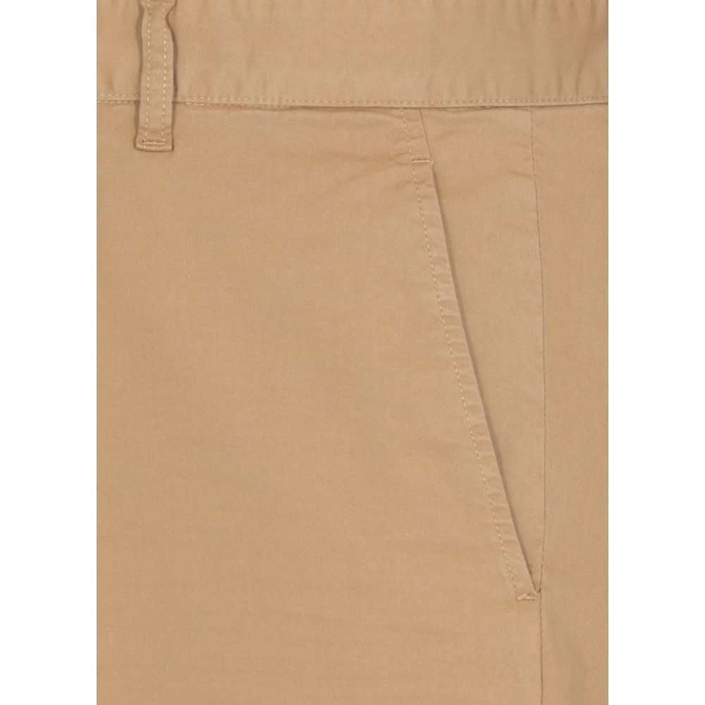 Dsquared2 Beige Katoenen Broek met Voorknoppen Beige Heren