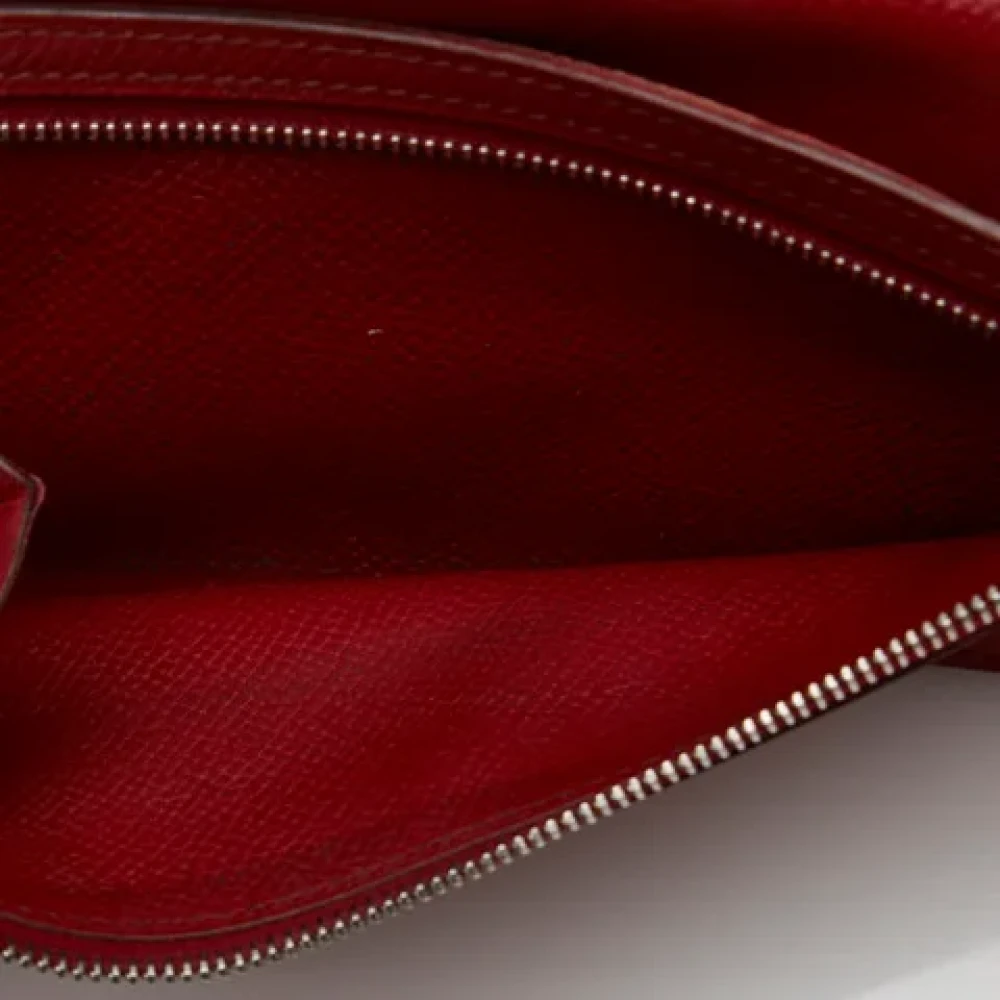 Hermès Vintage Pre-owned Canvas wallets Red Dames