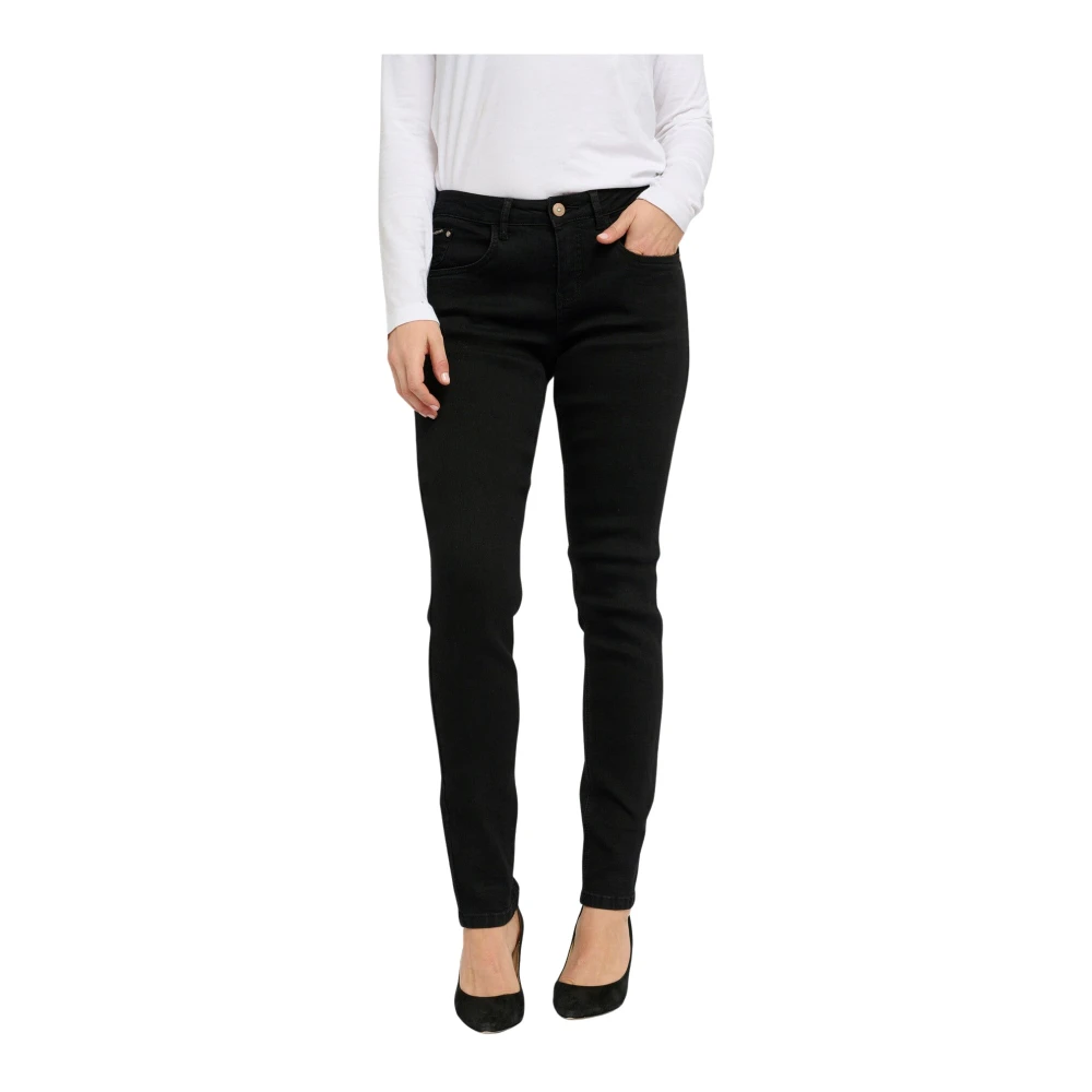 Cream Women's Black Slim Fit Jeans, W25 L32, Crlone Jeans - Coco Fit Bukser