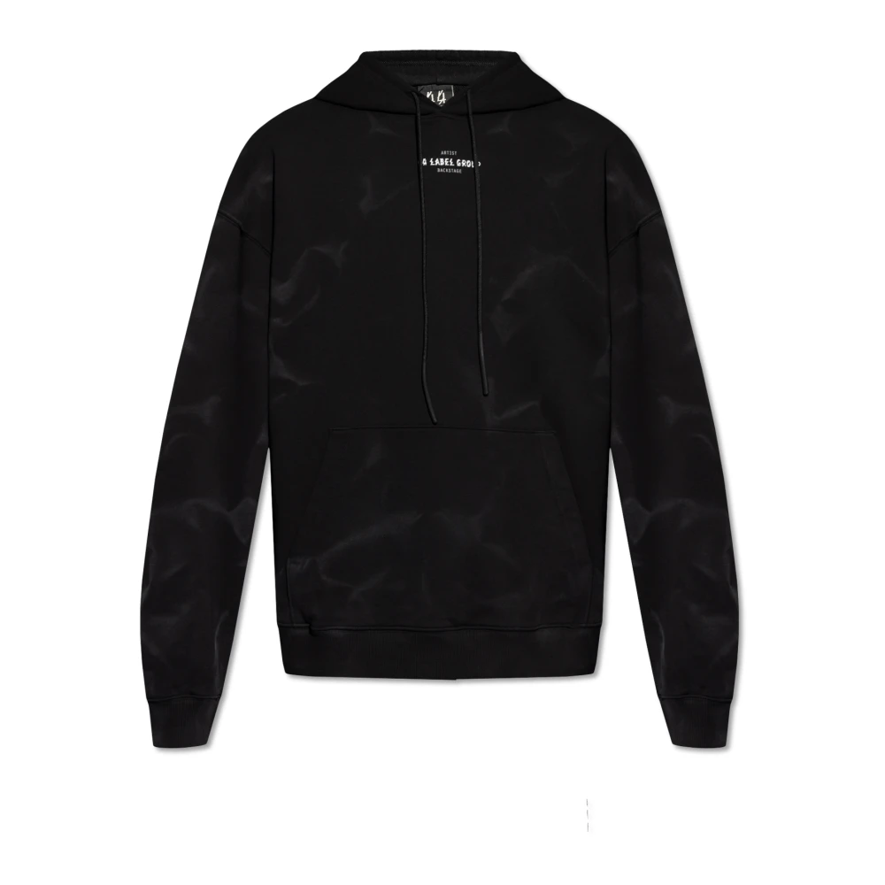 44 Label Group Hoodie met logo-print Black Heren
