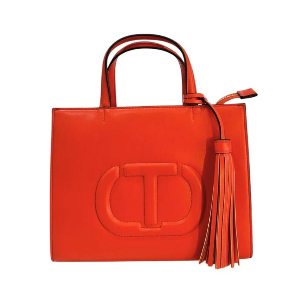 Twinset Orange Faux Leather Women Handbag - Image 2