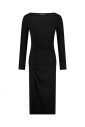 robe-ajustee-froncee-avec-encolure-asymetrique