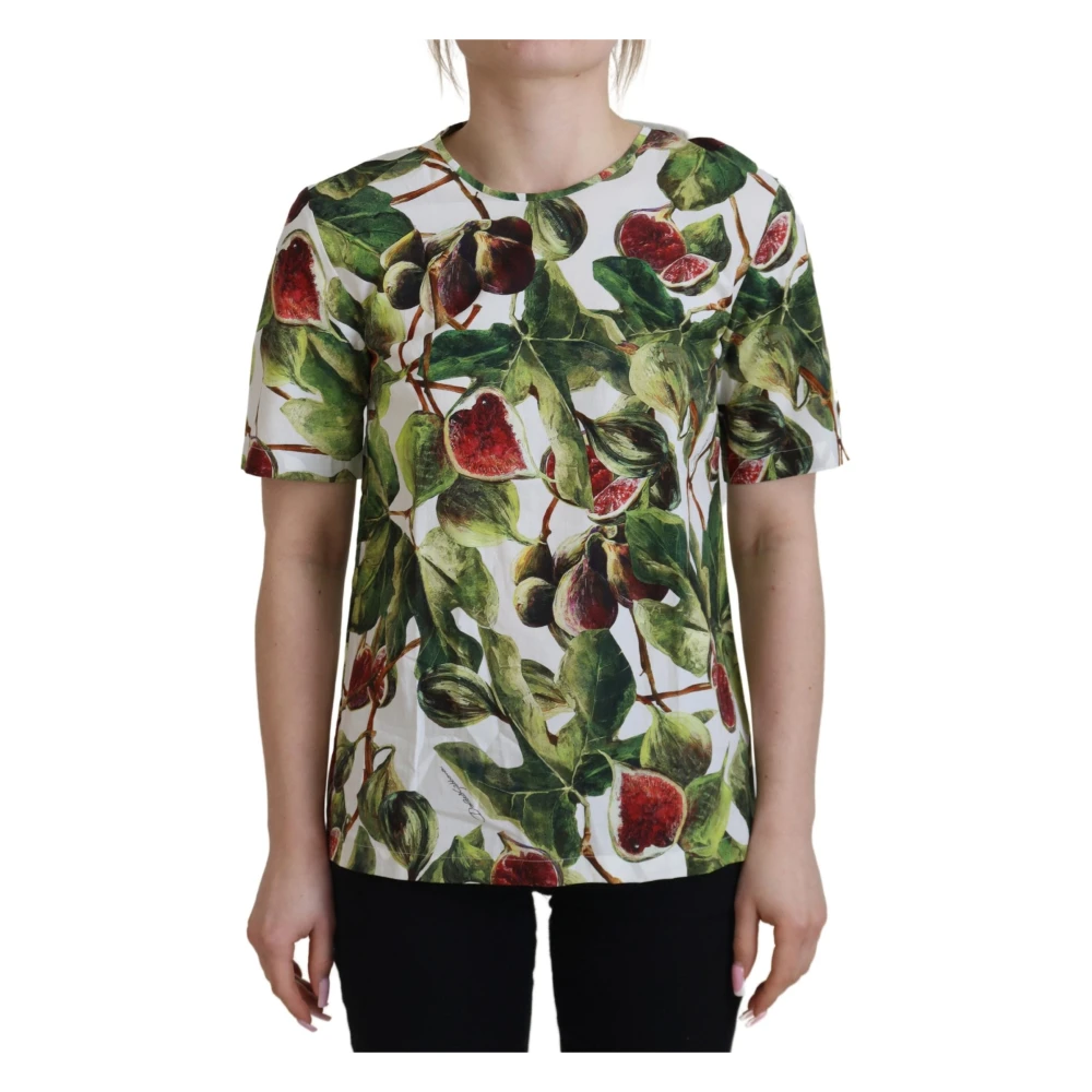 Dolce & Gabbana Women's Multicolor T-Shirts, 2XS, Cotton Fruit T-Shirt