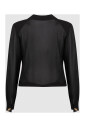 chemise-noire-en-georgette-drapee-avec-boutons-de-manchette-bijoux