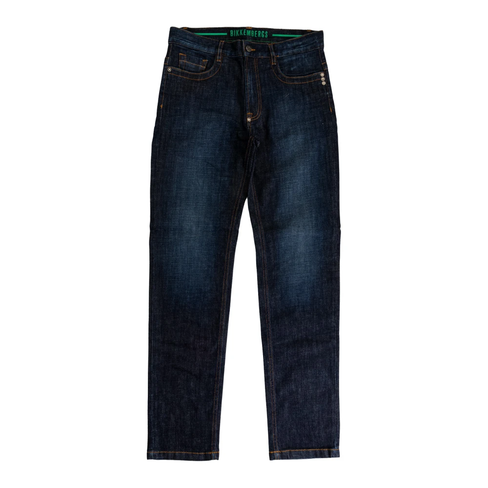 Bikkembergs Heren Denim Jeans Regular Fit Blue Heren