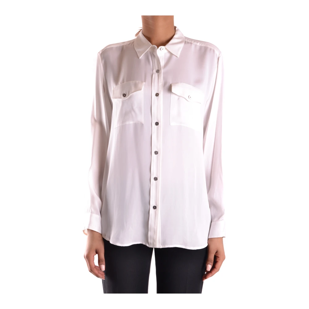 Michael Kors Women's White Oversized Hooded Shirt