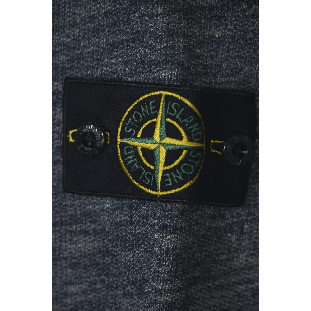 Stone Island Grijze Hoody Half Zip Sweater Gray Heren