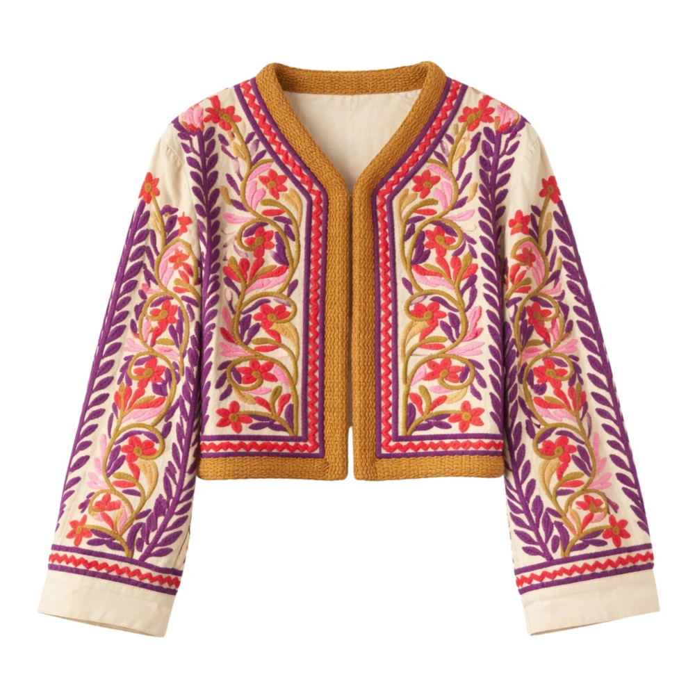 Antik Batik Women's Multicolor Suna Jacket - Light Jackets - L - Jackets