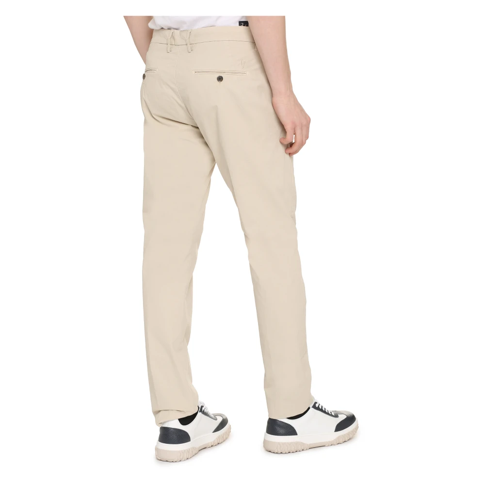 Hand Picked Katoenen broek met zakken Beige Heren
