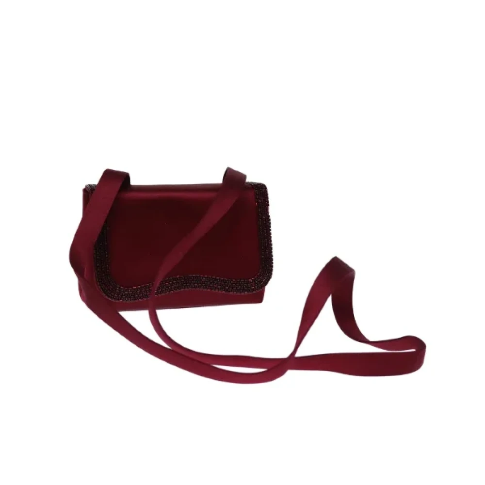 Chanel Vintage Pre-owned Satin chanel-bags Red Dames