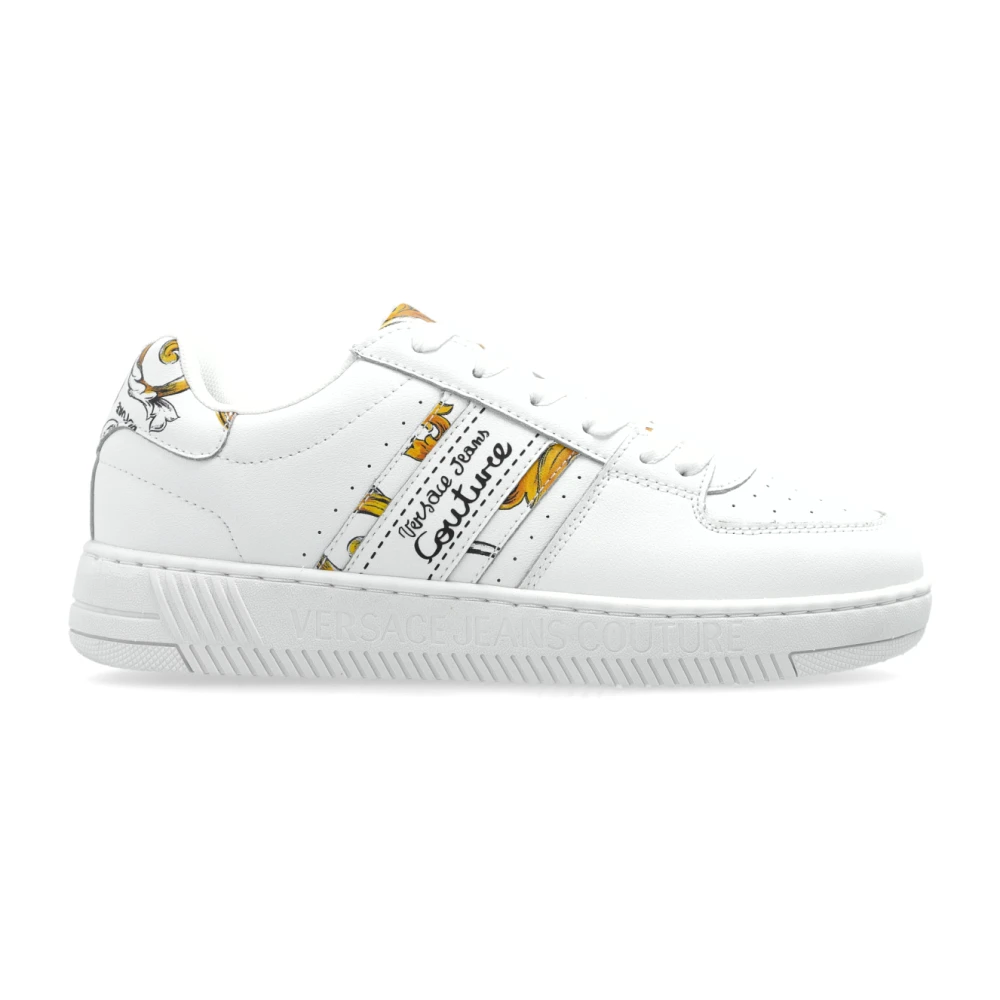 Versace Jeans Couture Donna Bianco Sneakers Con Stampa Barocco